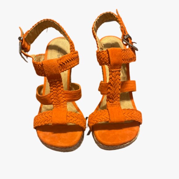 Call it Spring Women Wedge Sandals, Orange, Size 8 - Picture 1 of 7